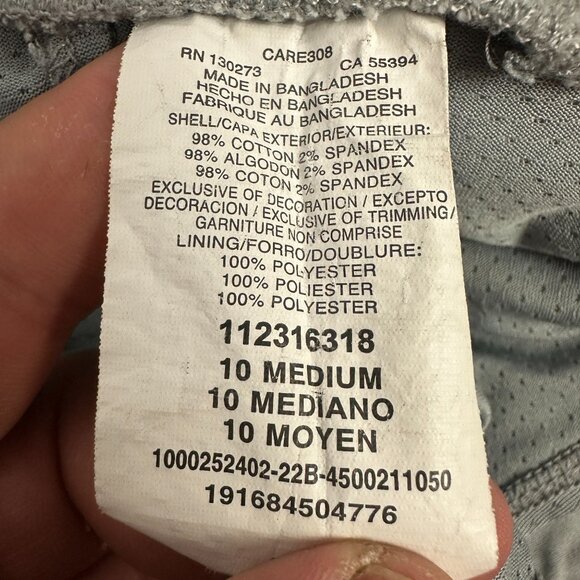 Lee Womens Gray Mid Rise Regular Fit Cargo Skort With Pockets Size 10 Medium - Picture 6 of 10